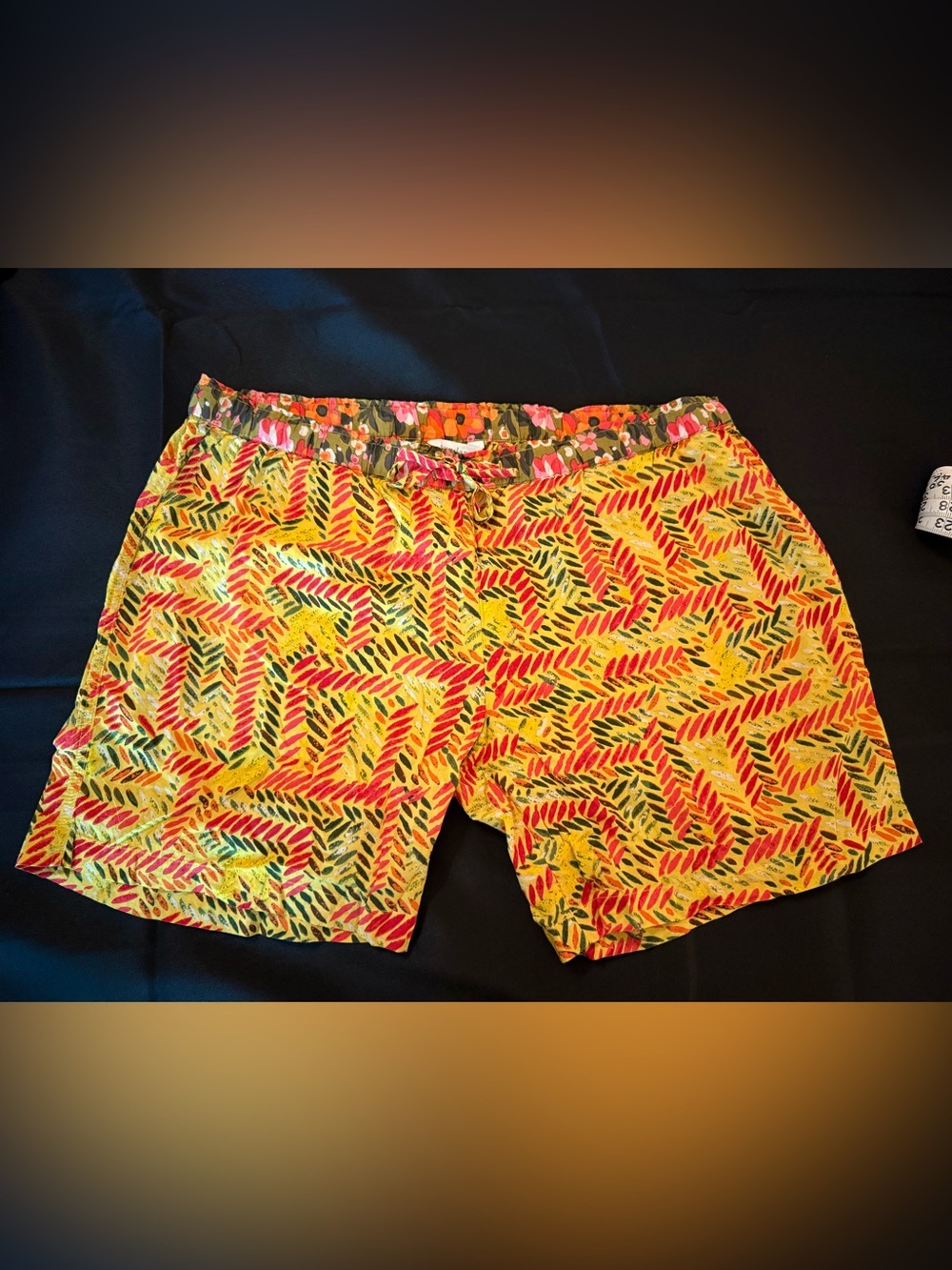 Sundance Leia II Yellow Cotton Shorts Large